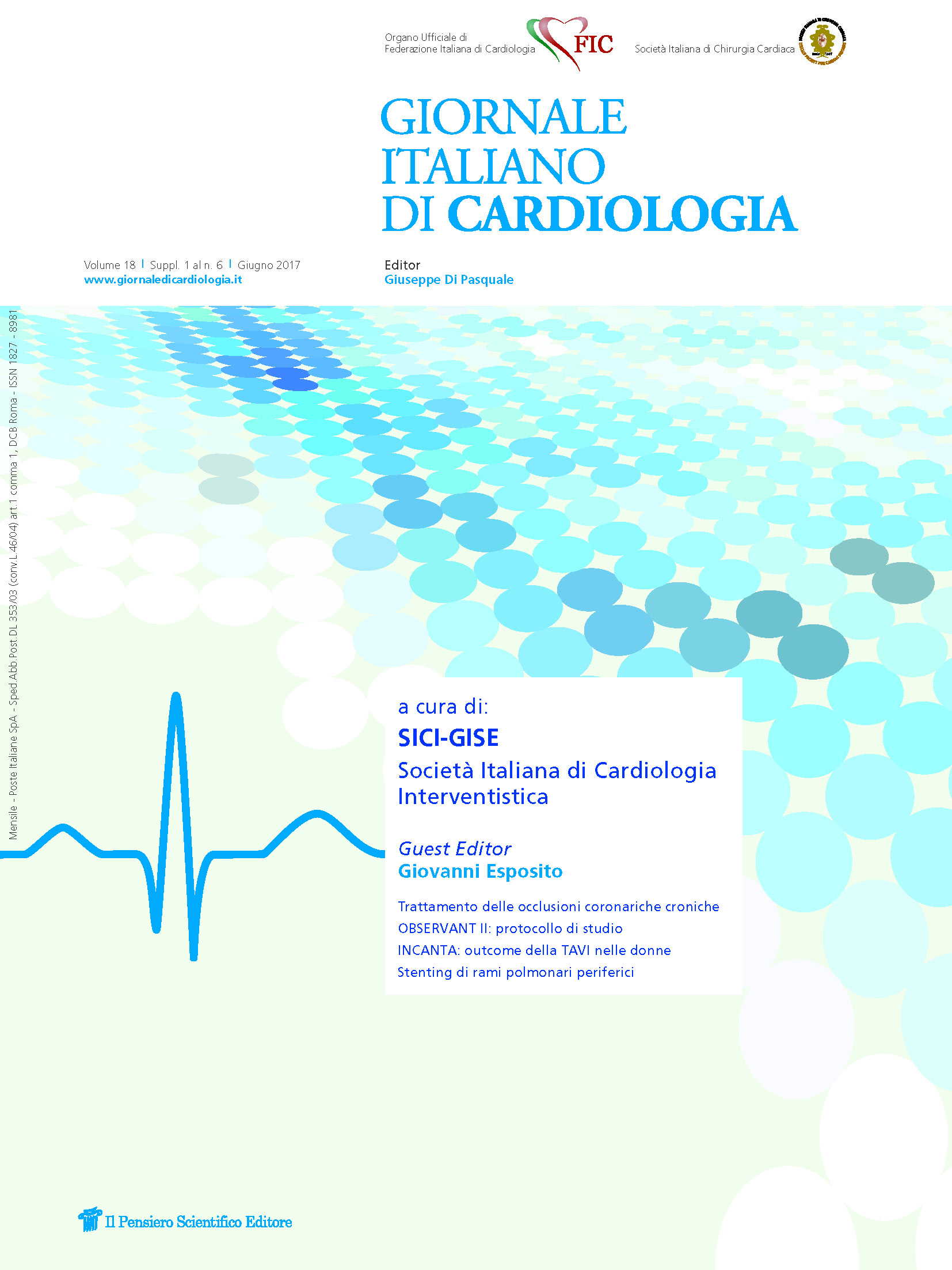 2017 Vol. 18 Suppl. 1 al N. 6 Giugnoa cura di: SICI-GISE Società Italiana di Cardiologia Interventistica